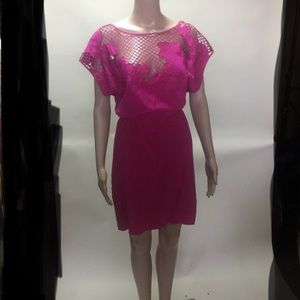 Beautiful 100% Silk fuschia mini dress